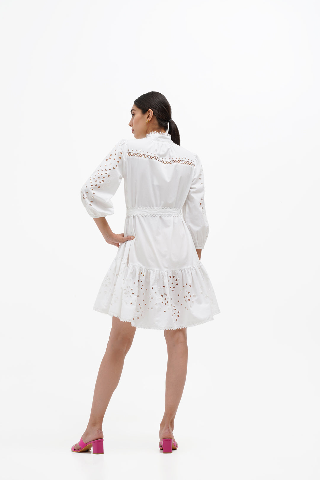 Dove Puffed Sleeve Dress