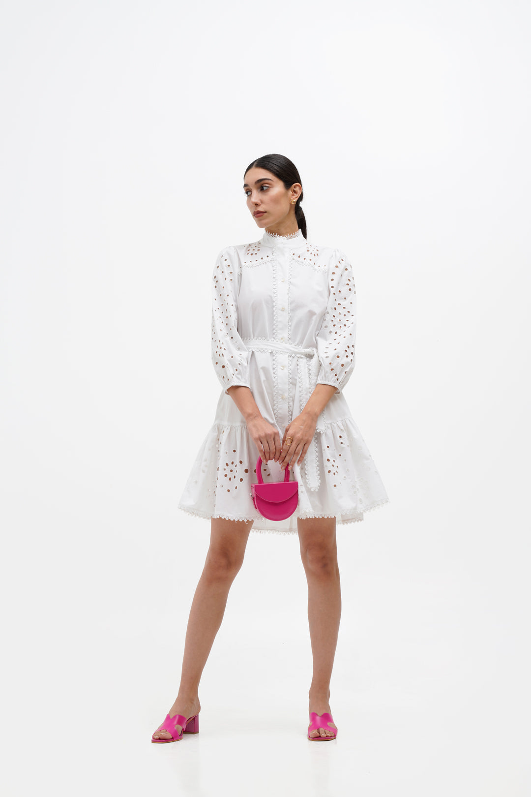 Dove Puffed Sleeve Dress
