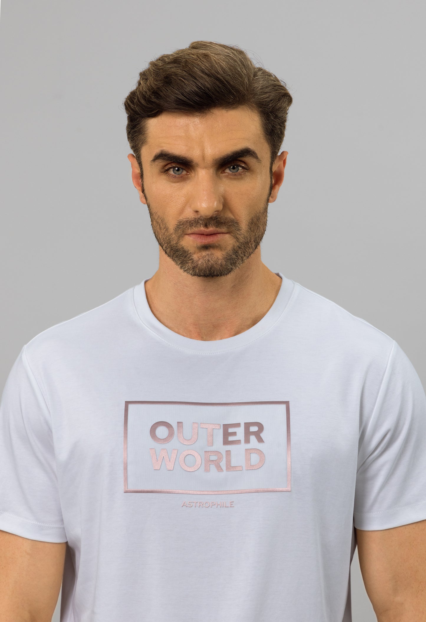 Rose Gold  Aura Mens Luxury T-Shirt