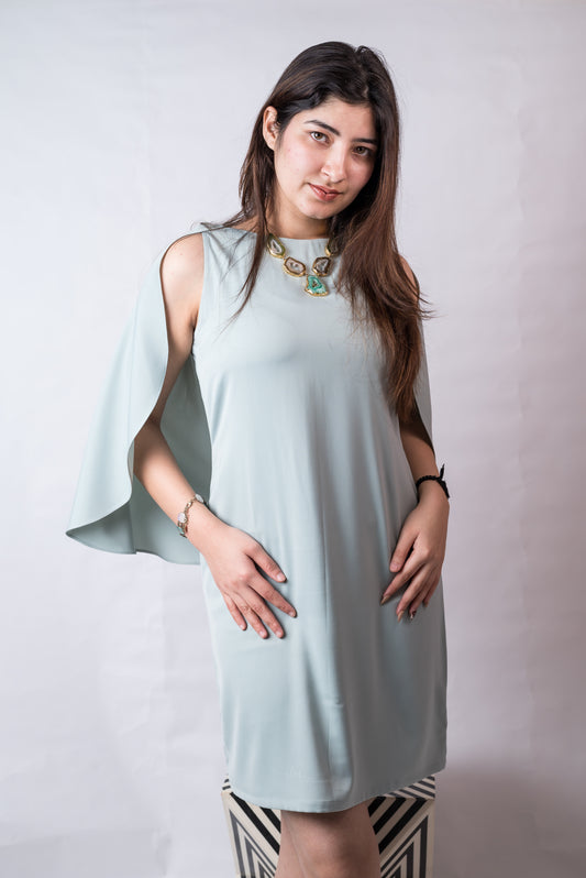 Florence dress- Mint green cold shoulder dress