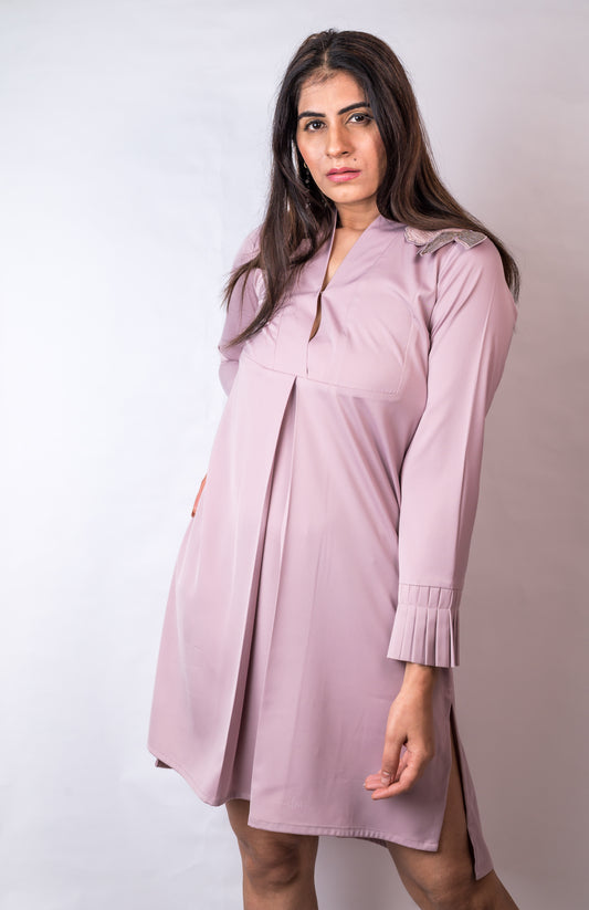 Pisa dress/top- lavender pleated dress