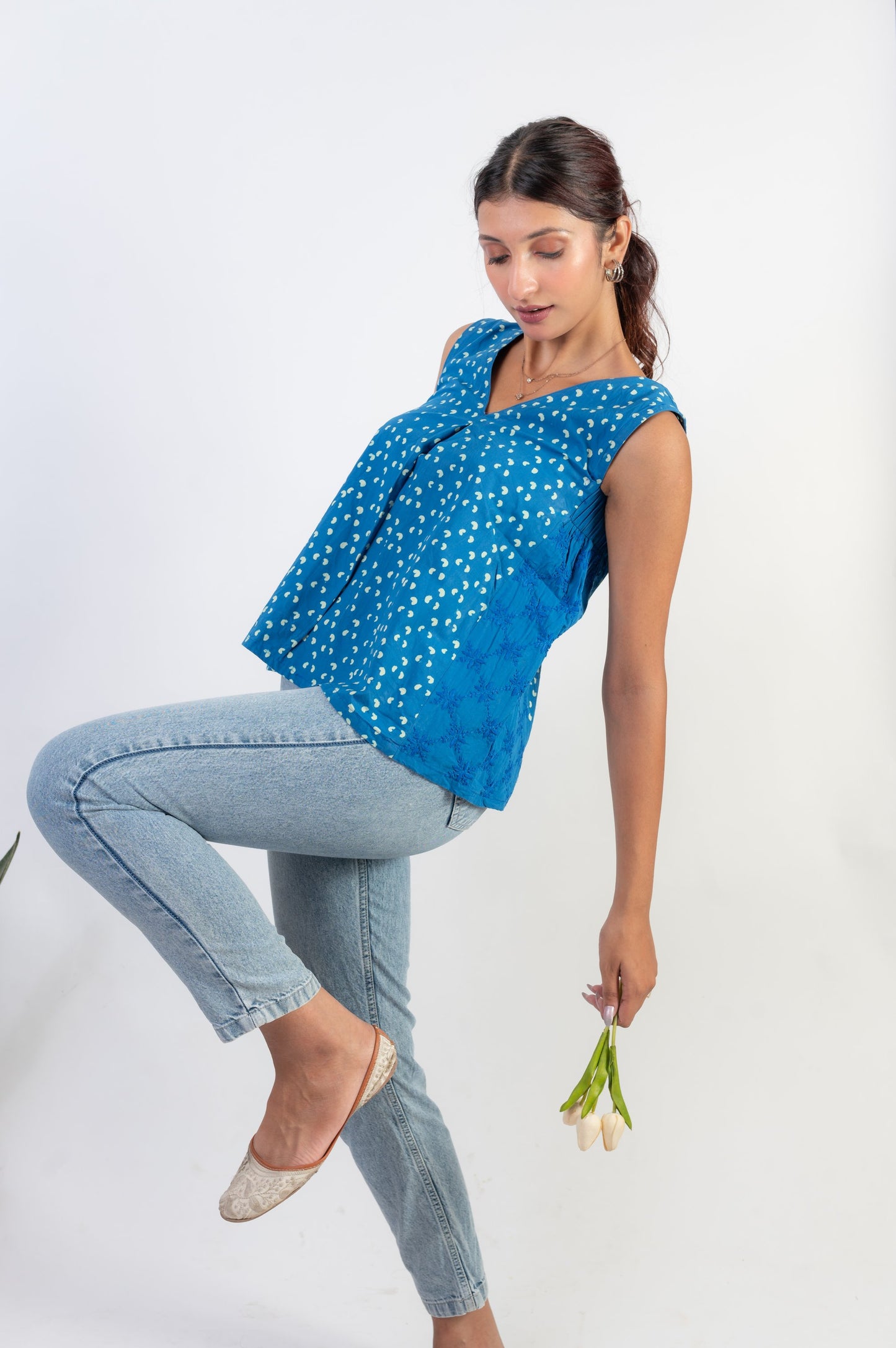 Iris Indigo Top