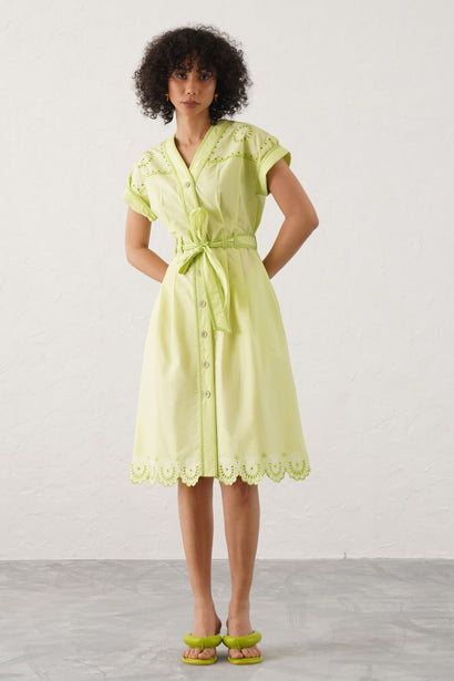 Quinn Dress with piping