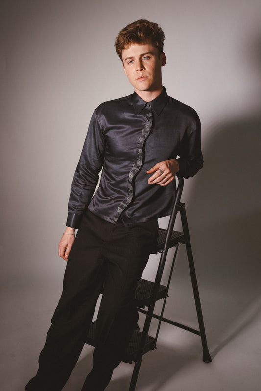 organic hatch placket shirt