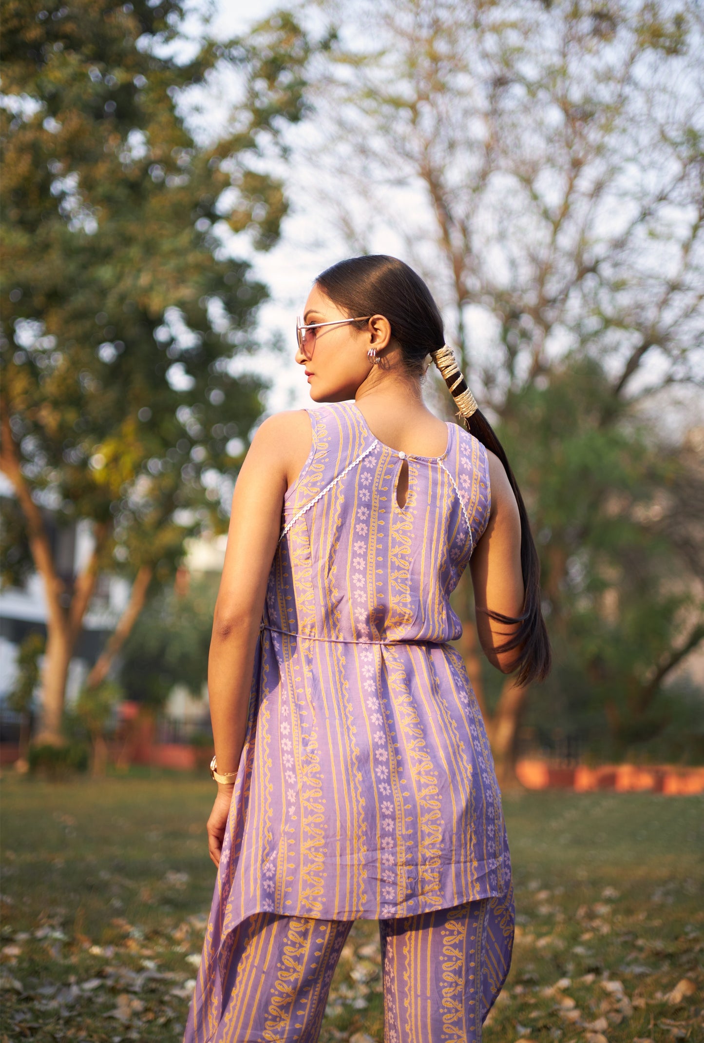 Gulmohar Coord Set. Blockprint X Chikankari