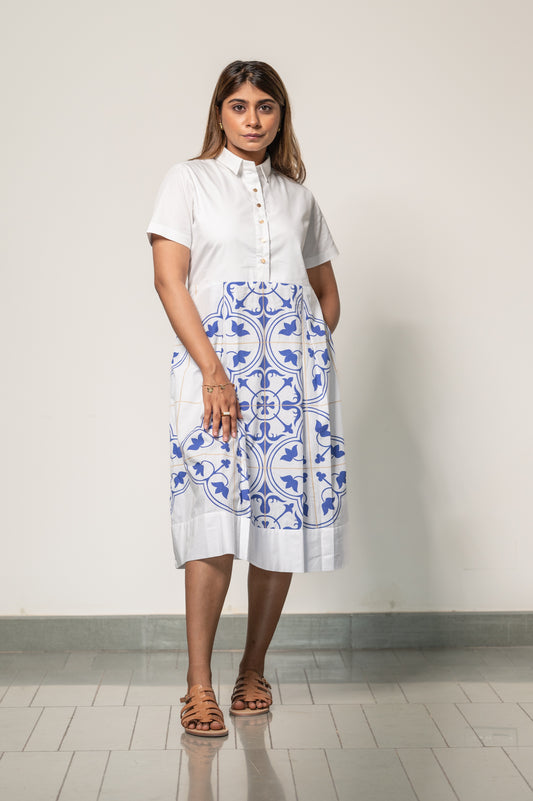 CLASSIC TILE SHIRT DRESS