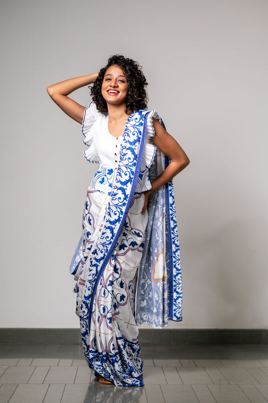 GRACE IN AZULEJOS SAREE