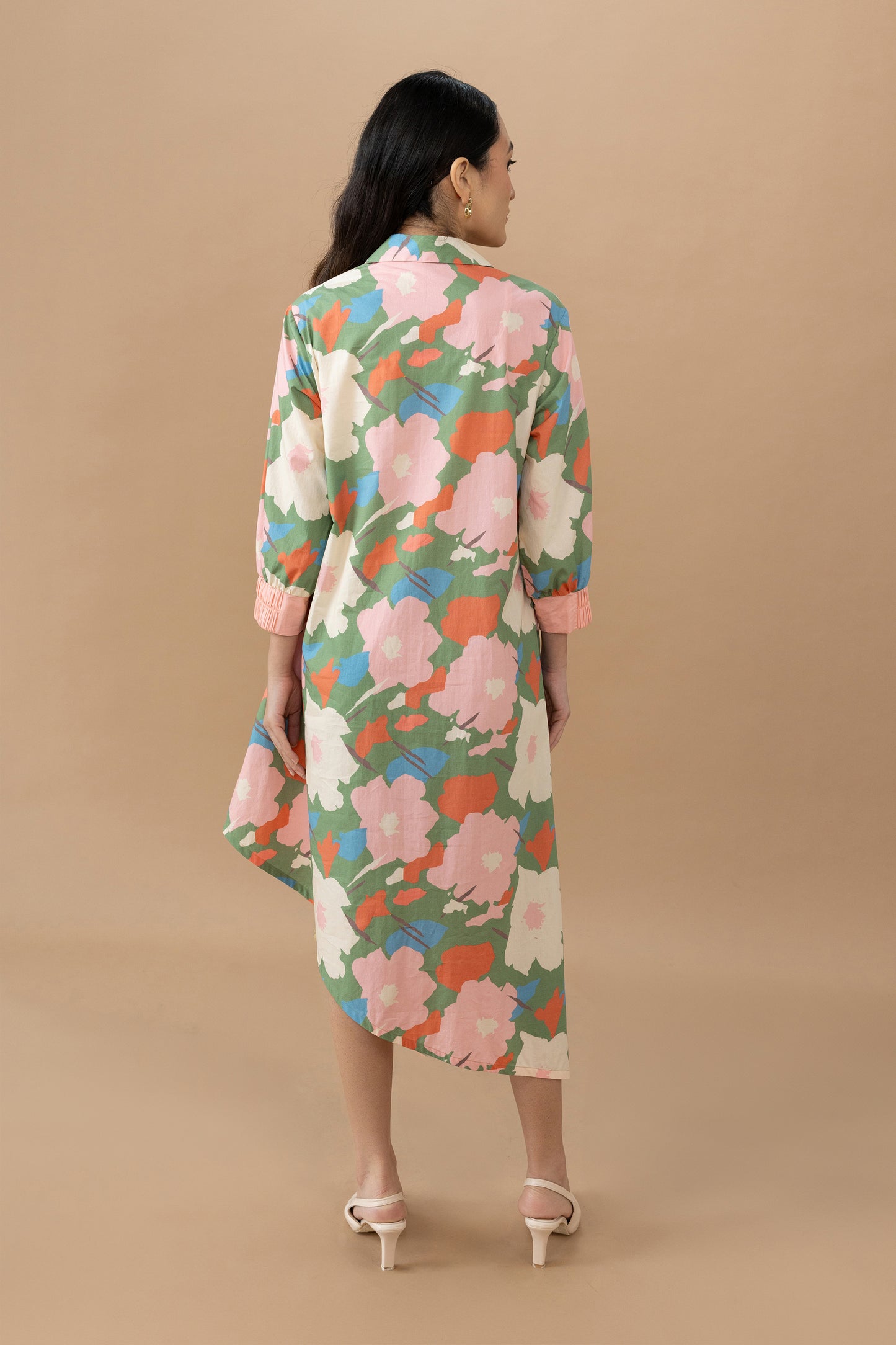 Hazel Dress - Olive Abstract Floral