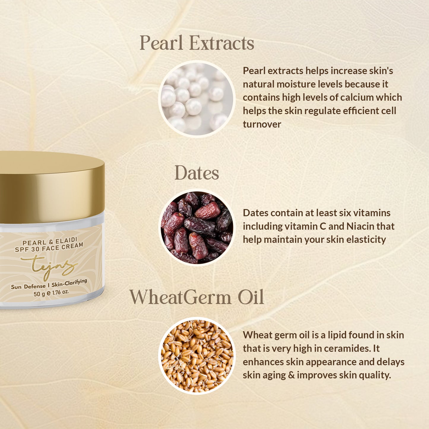 Tejas-Pearl & Elaidi SPF Face Cream