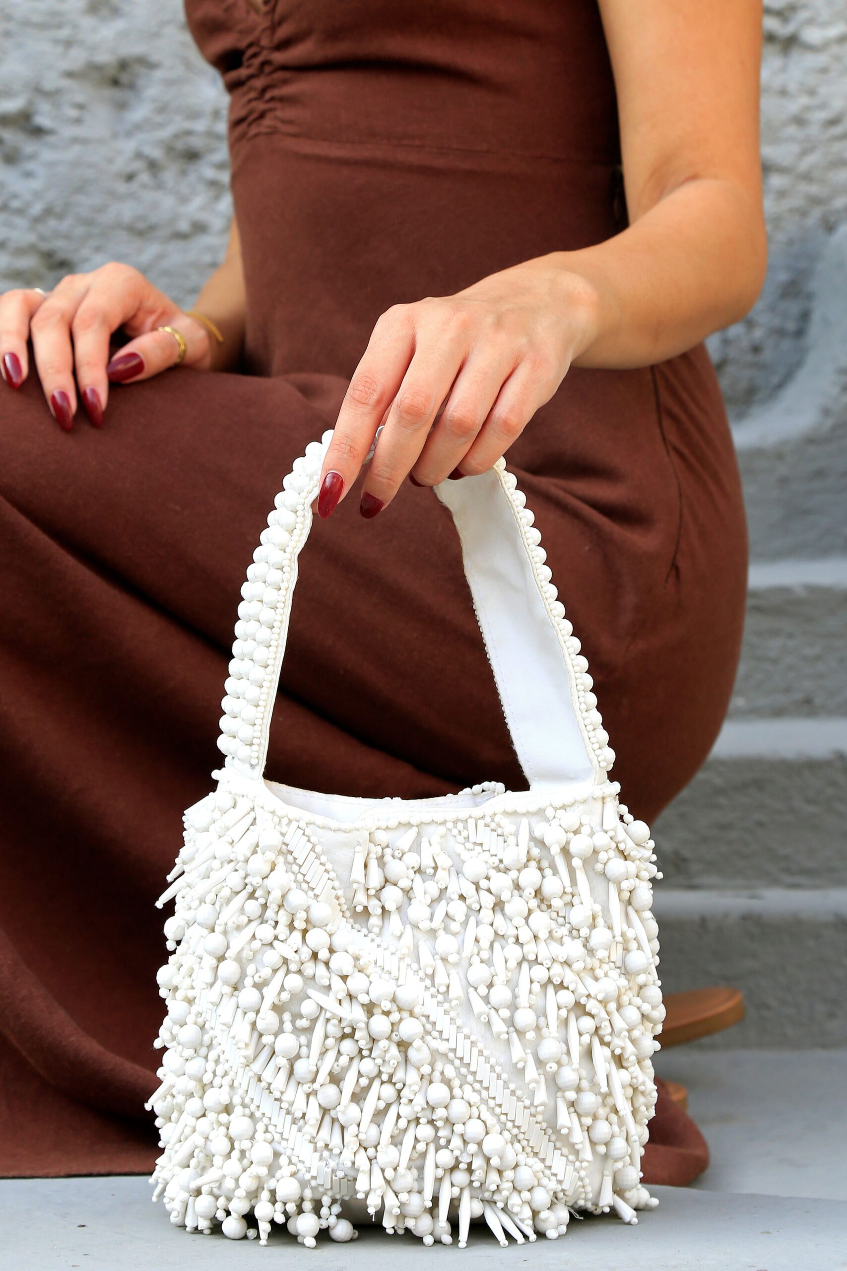 BEADED BUCKET IVORY - Image 3