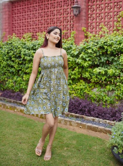 Elasticated Midi Dress