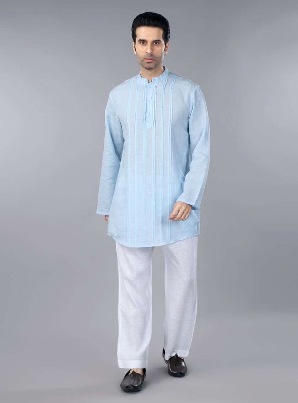 Iceberg Linen Pintucks Short Kurta Set