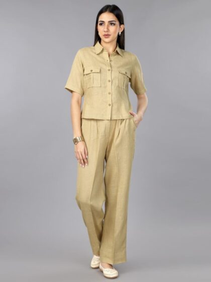 Biscoff Linen Shirt & Pant Set