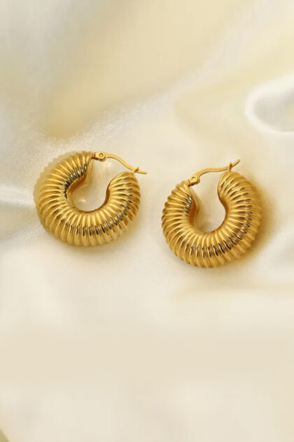 Gold Plated Circular Hoop Earrings