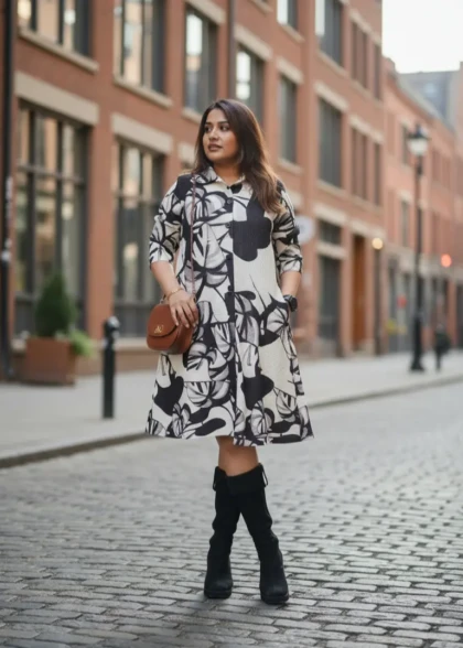 Black & White Forest Dress (2)