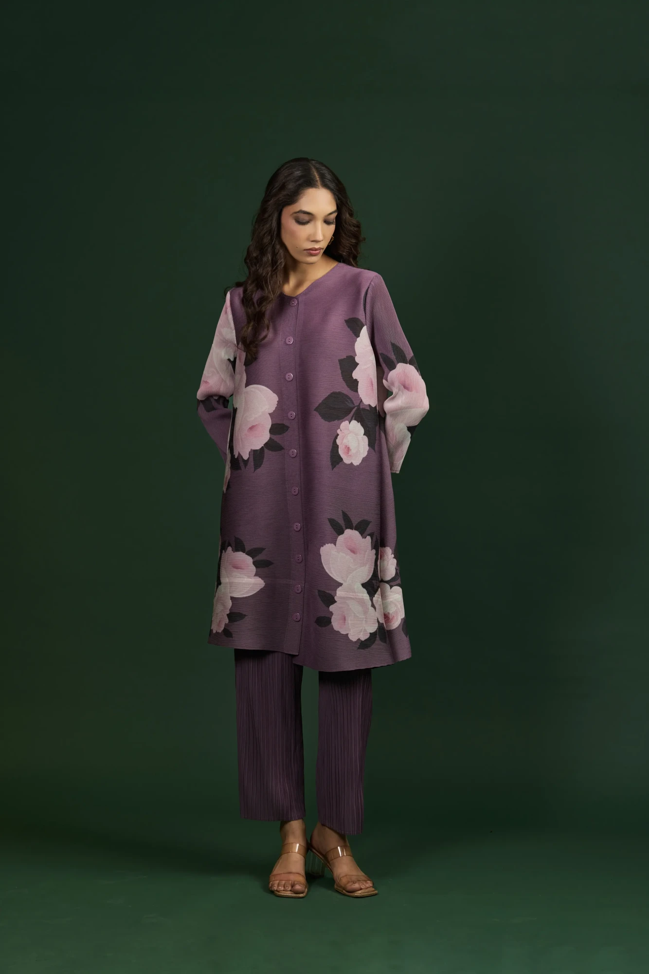 Mauve Flora Coord Set (2)
